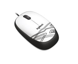 Mouse M105 Logitech Color Blanco Comodidad ambidiestra Óptico c