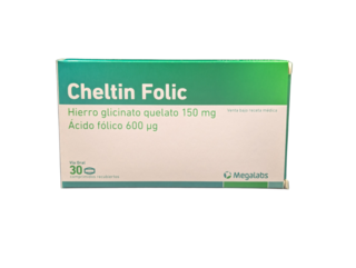 Cheltin Folic, 150 mg/600mg, 30 comprimidos recubiertos