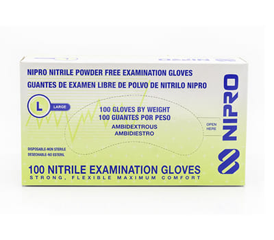 NIPRO GUANTE NITRILO L 100 UNIDADES