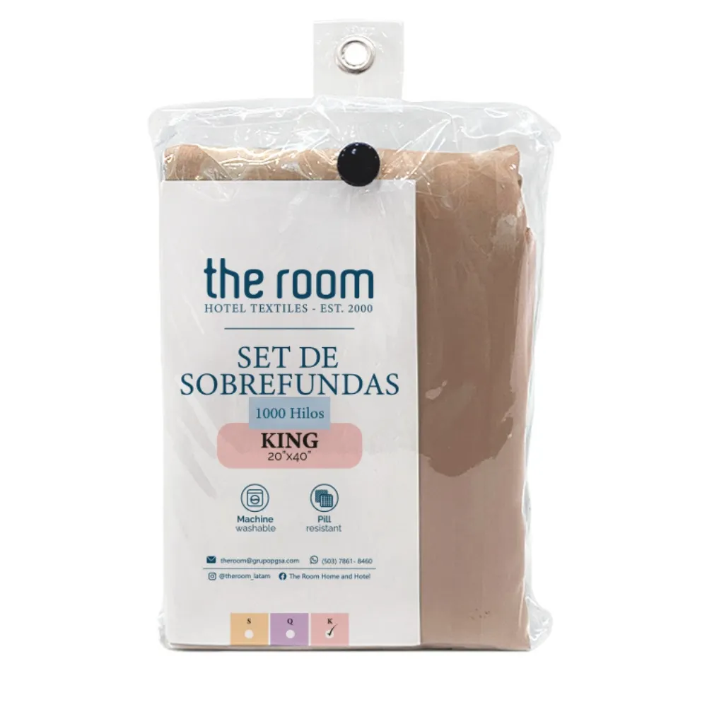 Set De Sobrefunda de Almohada THEROOM King 1000H hilos Multicolor