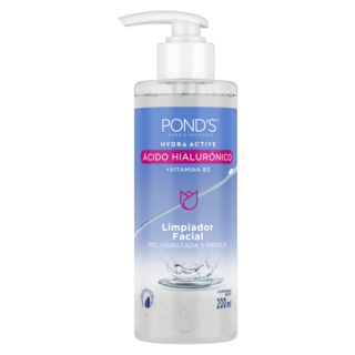 Ponds, Limpieza facial, acido hialuronico, 200 ml