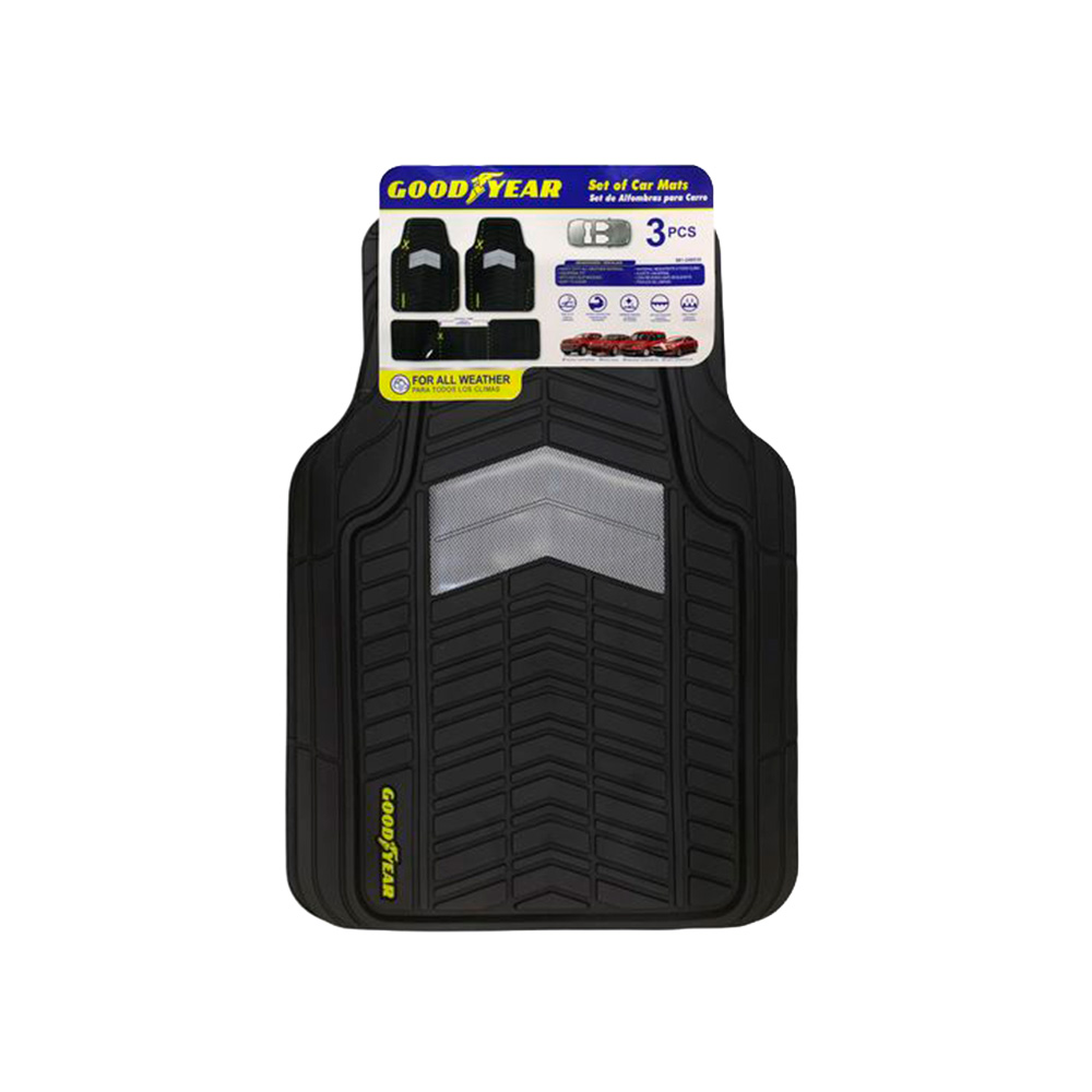 Alfombra para carro 2 tono gris-negro