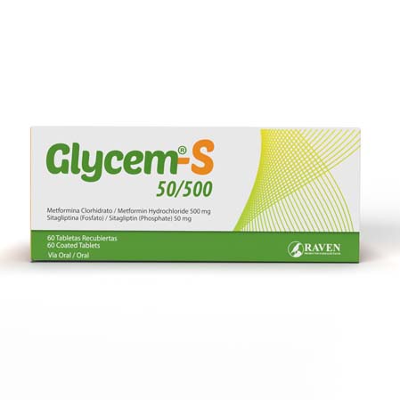 RAVEN GLYCEM-S 50 / 500 mg x 60 TABLETAS