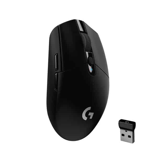 Logitech Mouse gaming inalámbrico negro