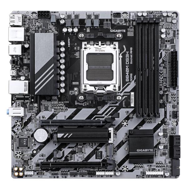 Tarjeta Madre Gigabyte B840M DS3H AM5 Micro ATX DDR5 – Negro / Plateado
